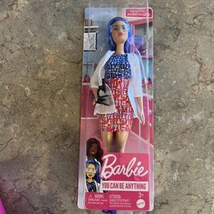 Barbie Scientist Doll "You Can Be Anything" Blue Hair -2021